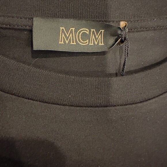 MCM Printed Mono Logo Black T Shirt - Picture 3 of 4